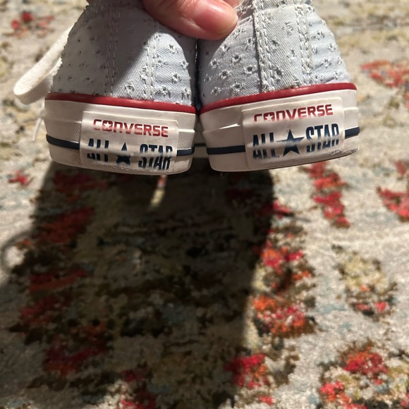 Converse all star Blue Eyelet feminine Womens Size 6 sneaker tennis shoes casual - Picture 4 of 7